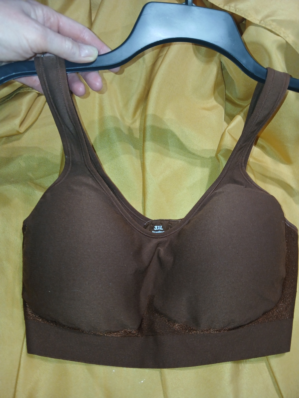Wireless Comfort Bra in Chocolate Brown - 3XL